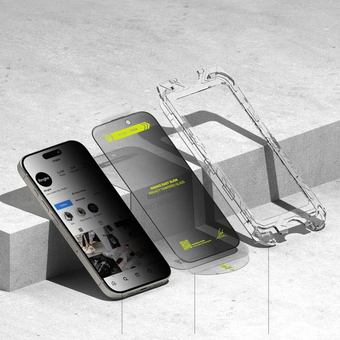 Ringke Easy Slide Privacy Glass 2-pack for iPhone 16 Pro Max