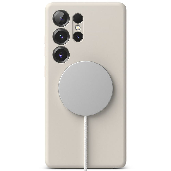 Ringke Silicone MagSafe Case for Samsung Galaxy S25 Ultra - Beige