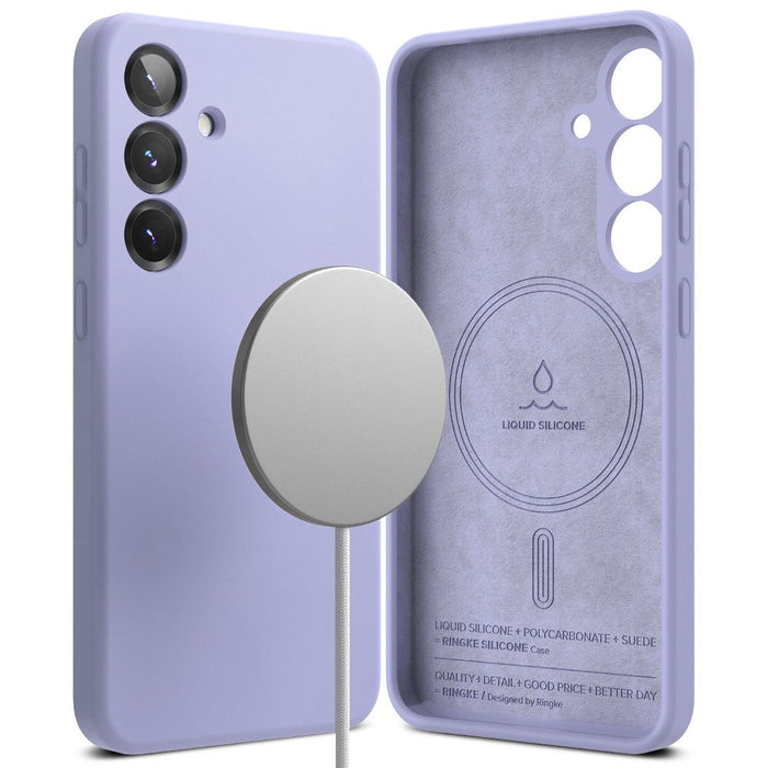 Ringke Silicone MagSafe Case for Samsung Galaxy S25 - Purple