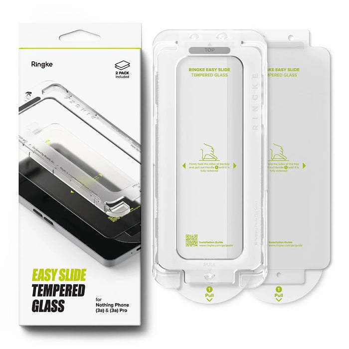 Ringke Easy Slide Tempered Glass 2-pack for Nothing Phone 3A / 3A Pro - Clear