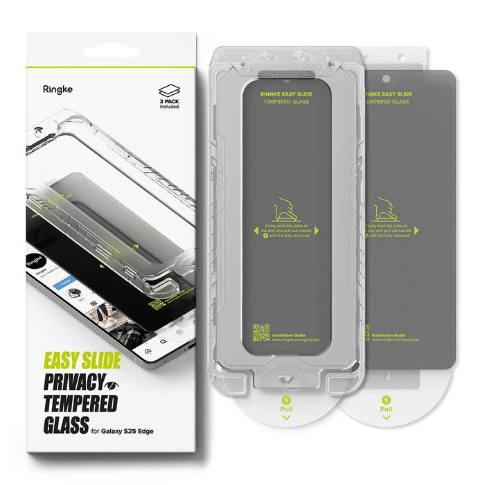 Ringke Easy Slide 2-pack Privacy Glass for Samsung Galaxy S25 Edge