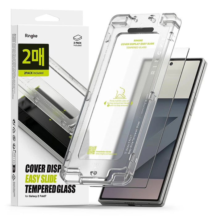 Ringke Cover Display Easy Slide Tempered Glass 2-pack for Samsung Galaxy Z Fold 7 - Transparent