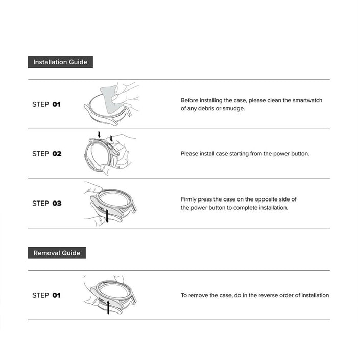 Ringke Slim 2-pack Case for Samsung Galaxy Watch 8 40mm - Transparent-Matte Black