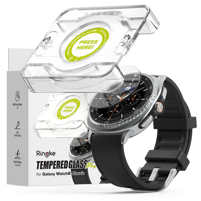 Ringke Tempered Glass Pro 2-pack for Samsung Galaxy Watch 8 46mm - transparent