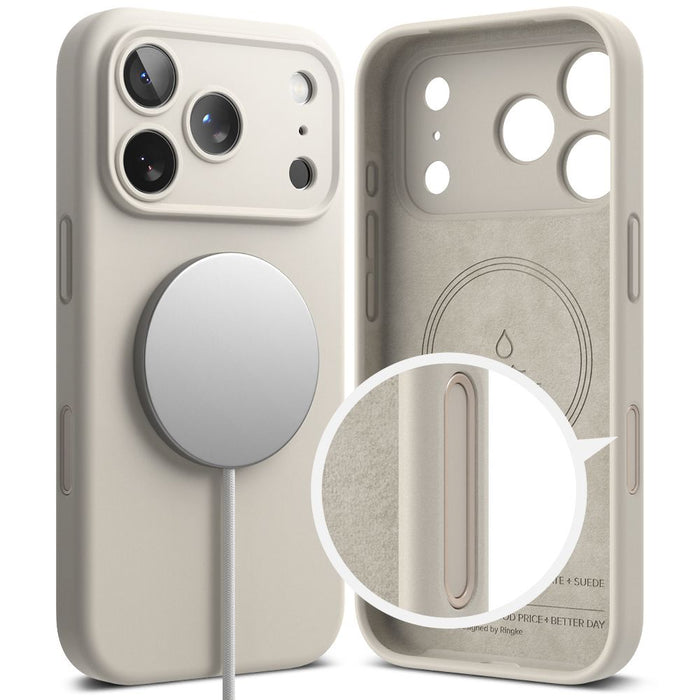 Ringke Silicone Magnetic MagSafe Case for iPhone 17 Pro Max - Beige