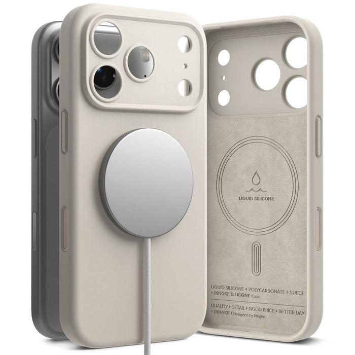 Ringke Silicone Magnetic MagSafe Case for iPhone 17 Pro Max - Beige