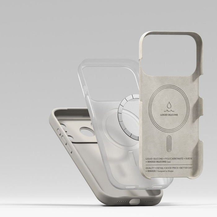 Ringke Silicone Magnetic MagSafe Case for iPhone 17 Pro Max - Beige