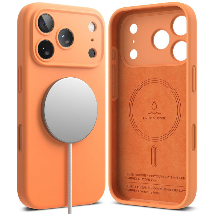 Ringke Silicone Magnetic MagSafe Case for iPhone 17 Pro Max - Orange