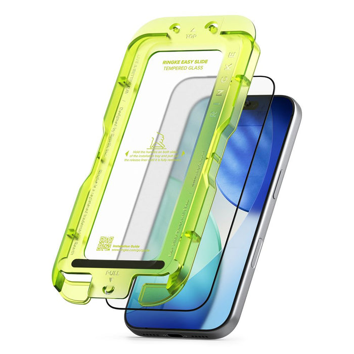 Ringke Easy Slide 2-pack tempered glass for iPhone 17 Pro - black