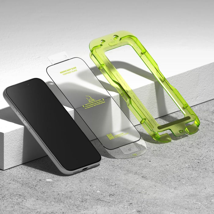 Ringke Easy Slide 2-pack tempered glass for iPhone 17 Pro - black