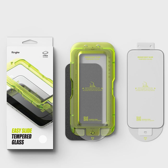 Ringke Easy Slide 2-pack tempered glass for iPhone 17 Air - black