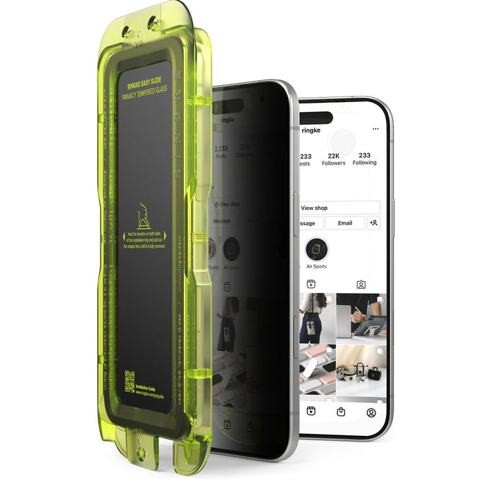 Ringke Easy Slide 2-pack Privacy Glass for iPhone 17 Air - Black