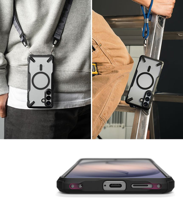 Ringke Fusion X Magnetic MagSafe Case for Samsung Galaxy S26+ - Clear Black