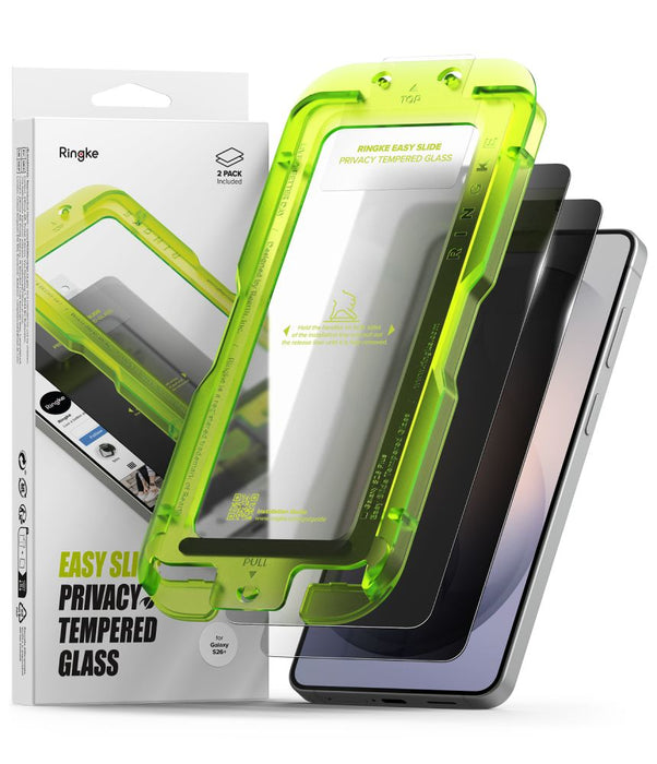 Ringke Easy Slide Privacy 2-Pack Tempered Glass for Samsung Galaxy S26+