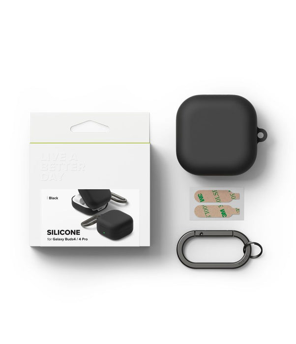 Ringke Silicone Case for Samsung Galaxy Buds 4 / 4 Pro - Black