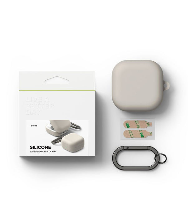 Ringke Silicone Case for Samsung Galaxy Buds 4 / 4 Pro - Beige
