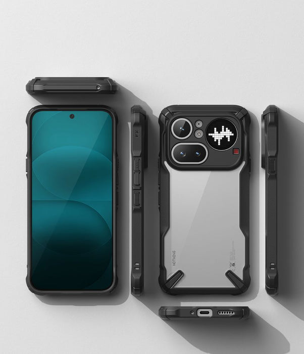 Ringke Fusion X case for Nothing Phone 4A Pro - transparent and black
