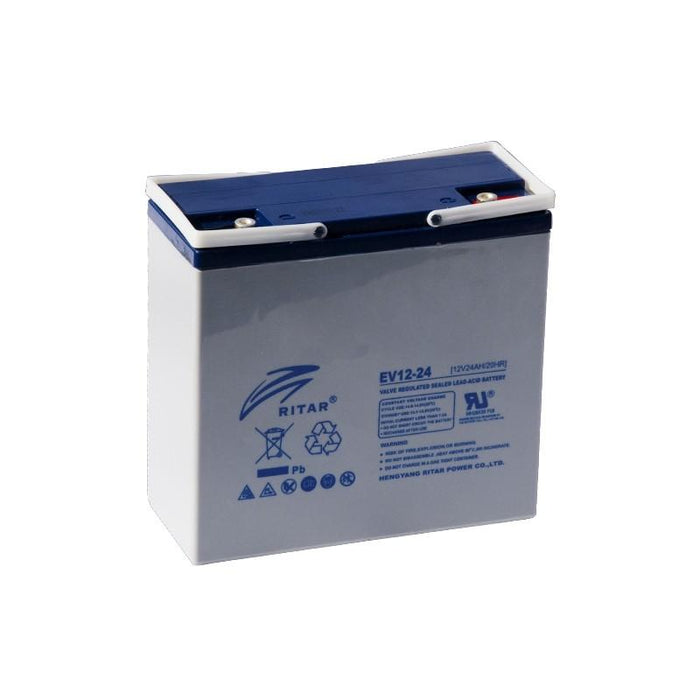 RITAR Lead Acid Battery (EV12-24), AGM, 12V, 24Ah, For electric wheelchairs