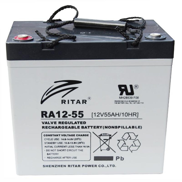 RITAR lead battery (EV12-55), AGM, 12V, 55Ah, For electric wheelchairs