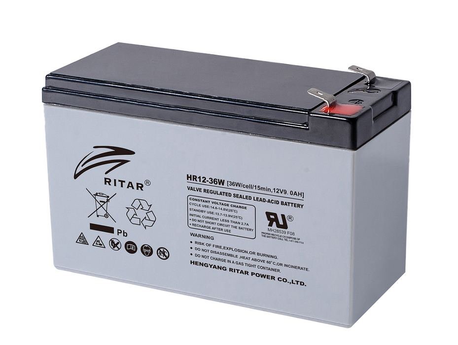 RITAR lead battery, (HR12-36W) VRLA, 12V, 9Ah, 151/ 65/ 94 mm, Terminal2