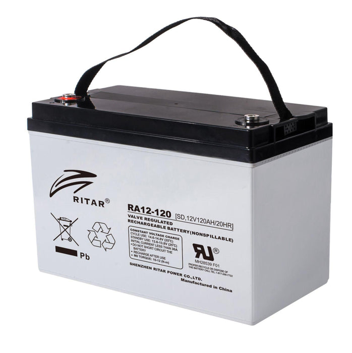 RITAR lead battery (RA12-120), AGM, 12V, 120 Ah, 407/ 177/ 225 mm, F12(M8)
