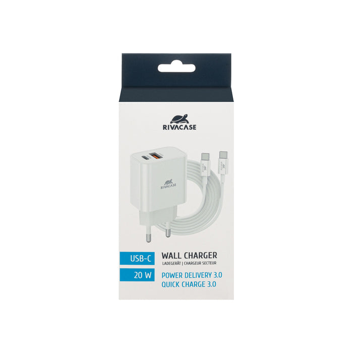 CHARGER 220V 20W USB+TYPE-C+CABLE PS4102