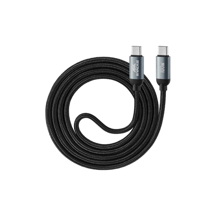 Cable RIVACASE USB-C 1.2 m 100W PS6115 BK12