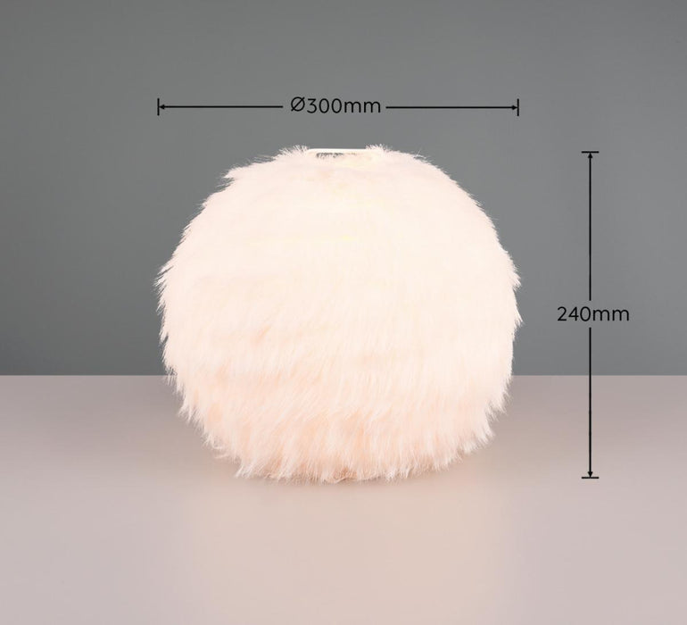 TABLE LAMP FURRY 1XE14 SYNTHETIC WHITE