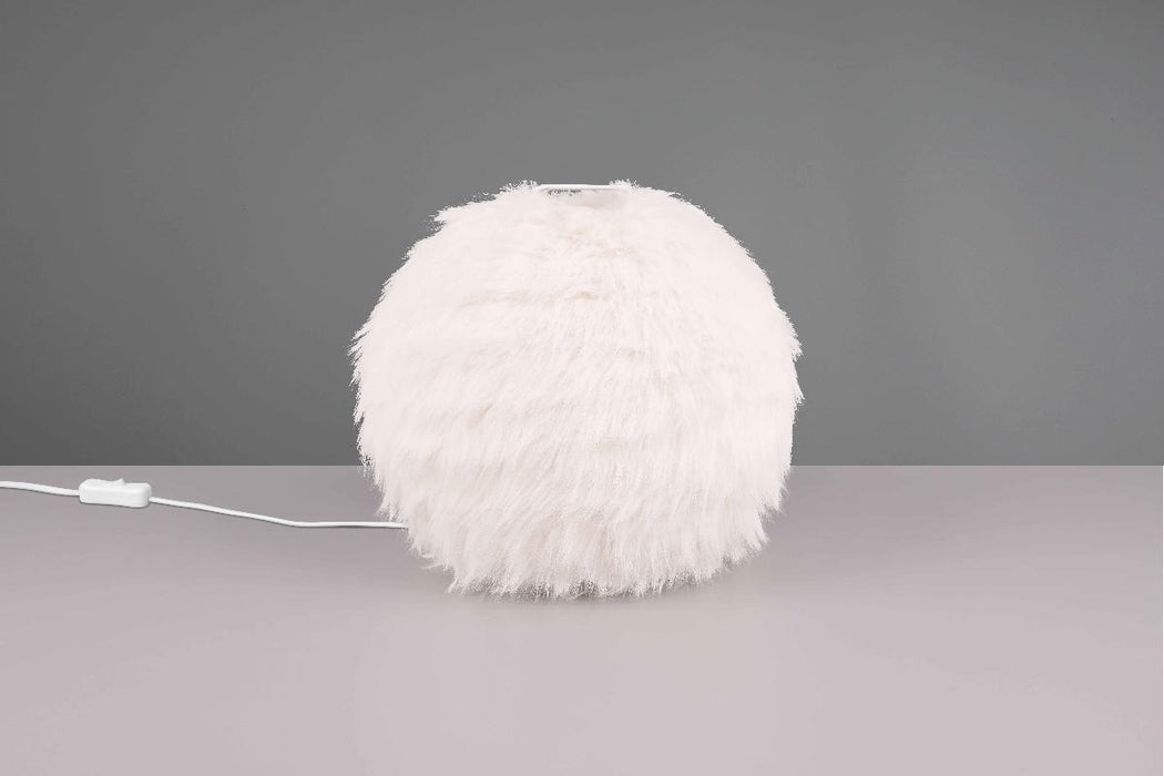 TABLE LAMP FURRY 1XE14 SYNTHETIC WHITE