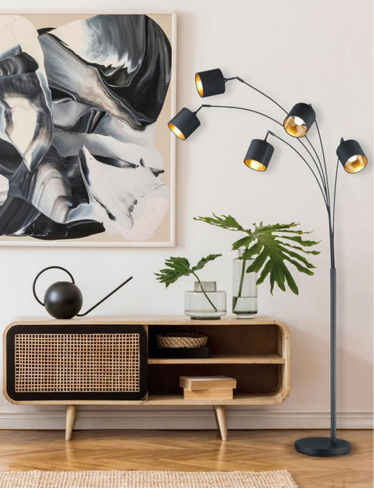 LAMP TOMMY 5XЕ14 BLACK MAT RL