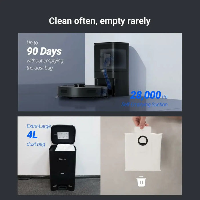 Robot Vacuum Cleaner Ezviz CS-RE4P-PBT2 - Почистване Прахосмукачки И Гладене<<<Дом Градина<<<BigBuy&&&Прахосмукачки и