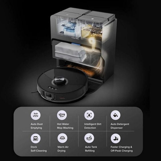 Robot vacuum cleaner Roborock S8 MaxV Ultra Black - Прахосмукачки робот<<<Прахосмукачки<<<Малки