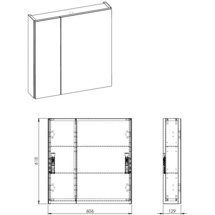 TOP CABINET VICTORIA 60 LED ROCA