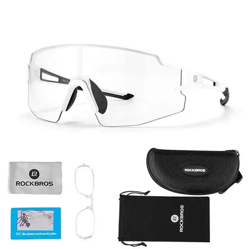 Rockbros 10172 photochromic UV400 cycling glasses - white - Sport products<<<HurtelXML&&&GlassesSIR-OKU<<<Bicycles