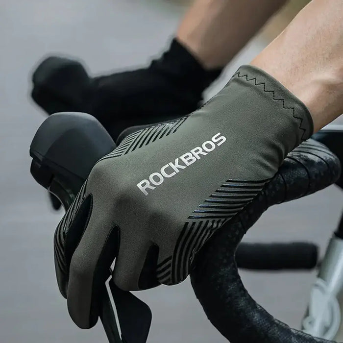 Rockbros 16110006003 shock-absorbing cycling gloves size L - green and black - Cycling gloves<<<HurtelXML