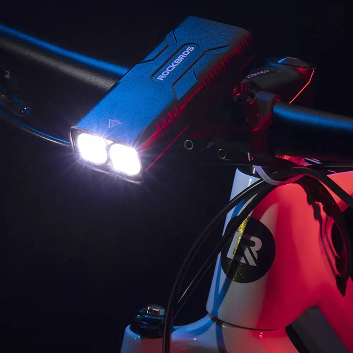 Rockbros 24310002001 bicycle light 850 lm with powerbank function + USB-C - USB-A cable - black - Sport