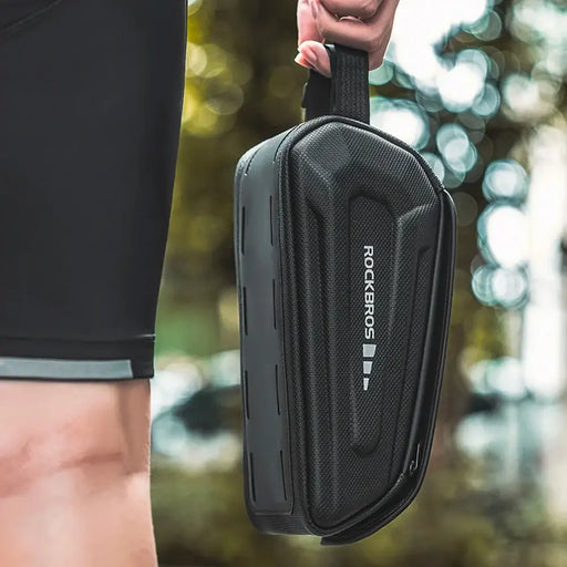 Rockbros 30120064001 waterproof frame bicycle bag with phone cover - black - Sport products<<<HurtelXML&&&Bags