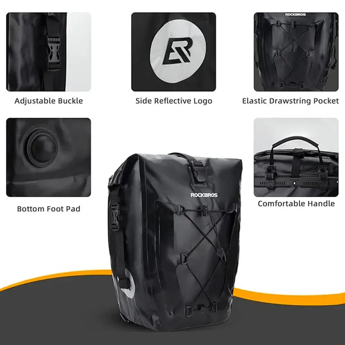 Rockbros 30140022001 waterproof bicycle bag for trunk - black - Sport products<<<HurtelXML