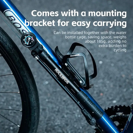 Rockbros 42310006001 bicycle pump with pressure gauge - black - Sport products<<<HurtelXML&&&PumpsSIR-POM<<<Bicycles