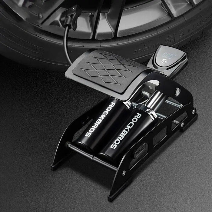 Rockbros 42430001001 black foot pump with display - PumpsSIR-POM<<<Bicycles and accessoriesSIR<<<ActionPL