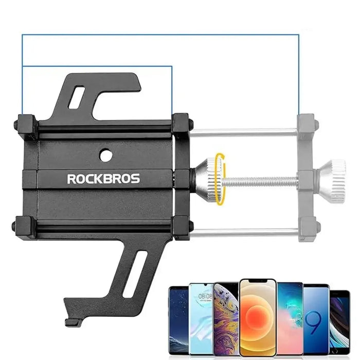 Rockbros 699-BK Aluminum Alloy Bicycle Phone Holder - Black - Sport products<<<HurtelXML&&&HandlesSIR-UCH<<<Bicycles