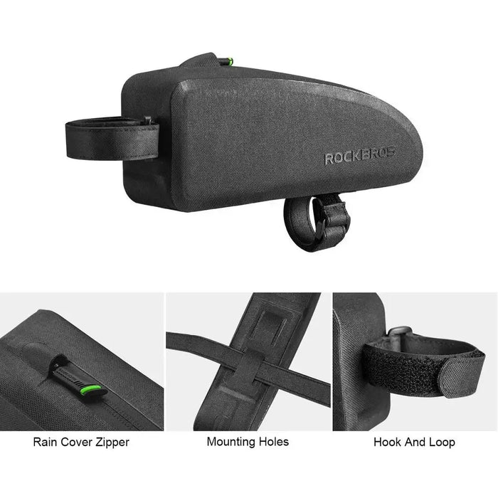Rockbros AS-019-1 bicycle frame bag waterproof 1.6 l - black - Sport products<<<HurtelXML&&&Bags