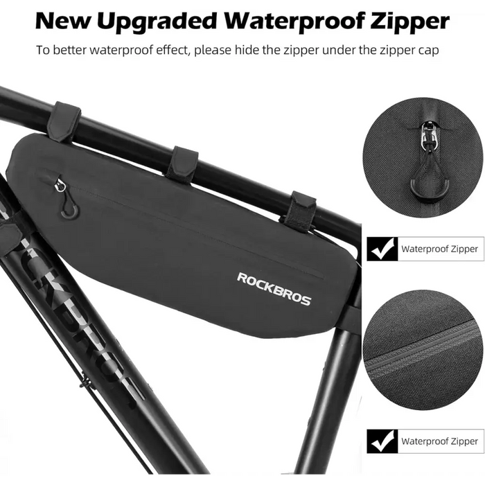 Rockbros AS-043 bicycle bag with Velcro 3l - black - Sport products<<<HurtelXML&&&Bags and panniersSIR-TOR<<<Bicycles