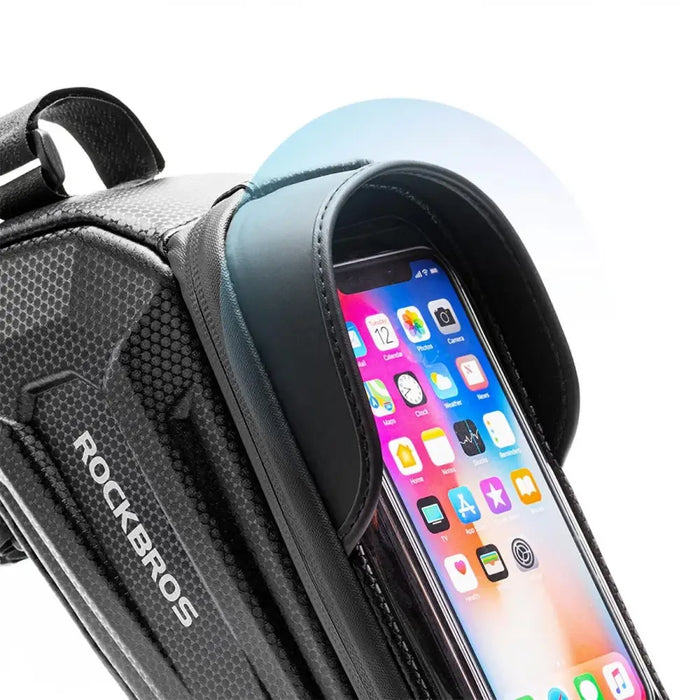 Rockbros B68-1 armored bicycle bag with phone pocket 1.7l - black - Sport products<<<HurtelXML&&&Bags