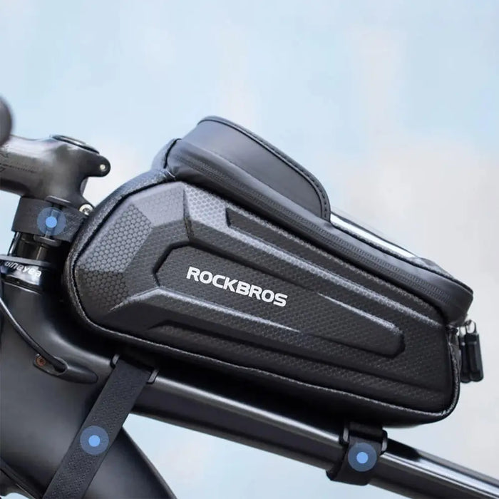 Rockbros B68-1 armored bicycle bag with phone pocket 1.7l - black - Sport products<<<HurtelXML&&&Bags