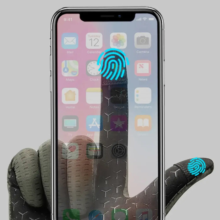 Rockbros Breathable Full Finger Cycling Gloves Size: L - Green - Cycling gloves<<<HurtelXML