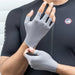 Rockbros Breathable Short Finger Cycling Gloves Size: S - Gray - Cycling gloves<<<HurtelXML