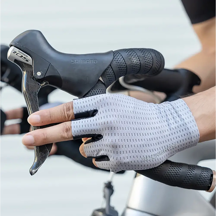 Rockbros Breathable Short Finger Cycling Gloves Size: XL - Gray - Cycling gloves<<<HurtelXML