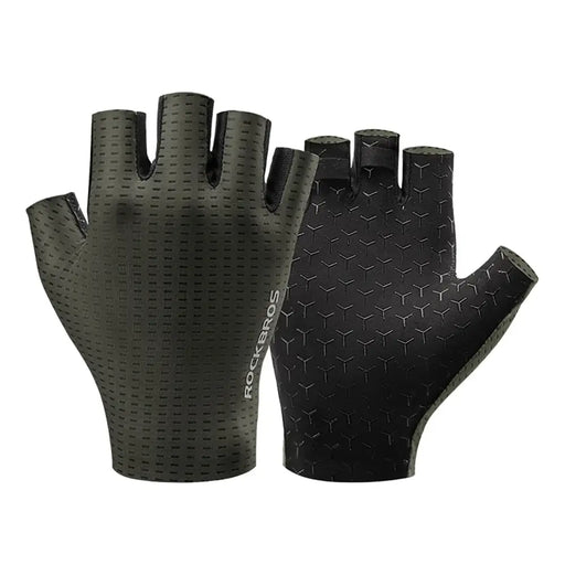 Rockbros Breathable Short Finger Cycling Gloves Size: XL - Green - Cycling gloves<<<HurtelXML