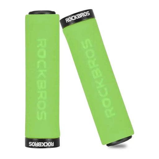 Rockbros BT1001GNBK sponge bicycle handlebar grips - green and black - Sport products<<<HurtelXML